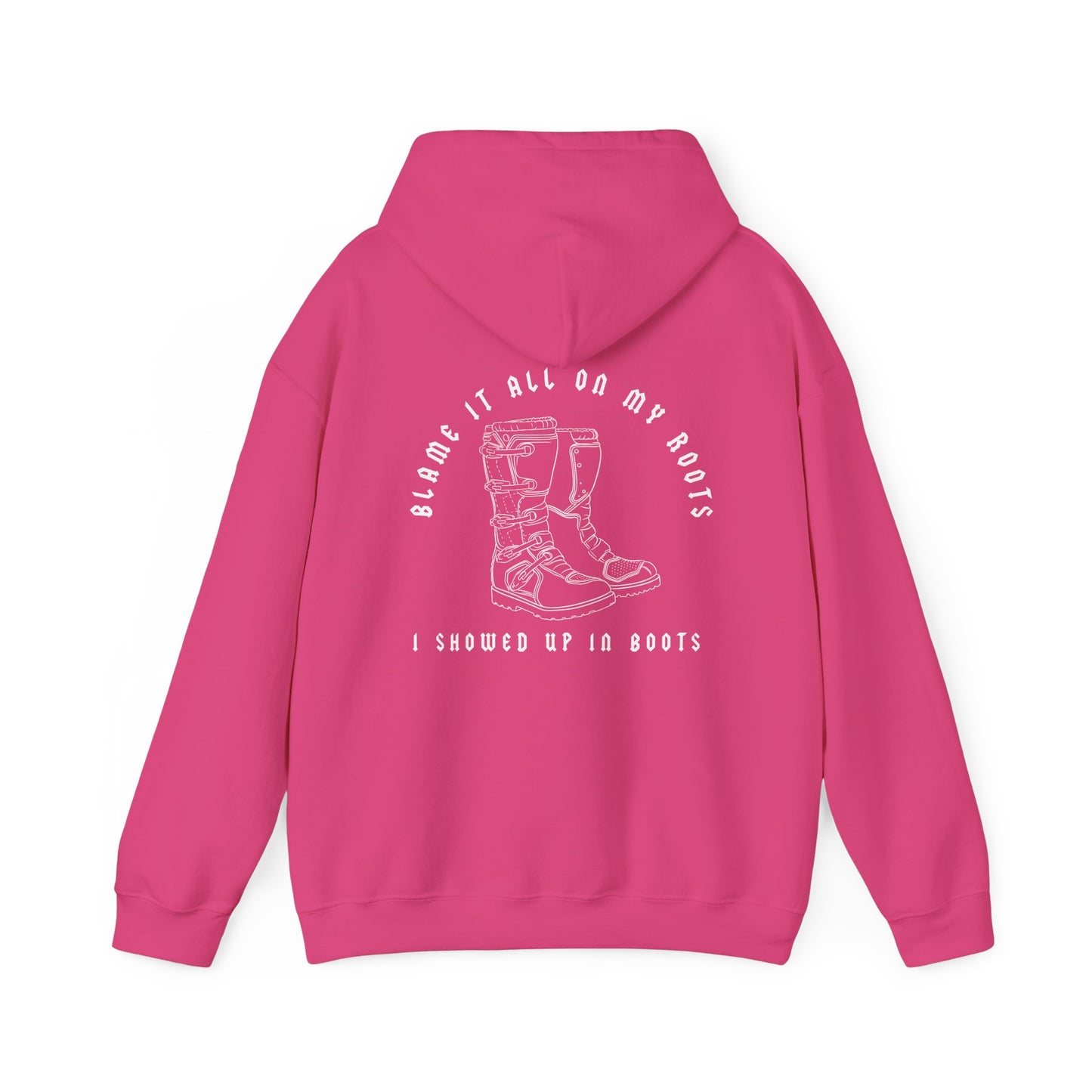 Blame It All On My Roots White Font- Adult Hooded Sweatshirt
