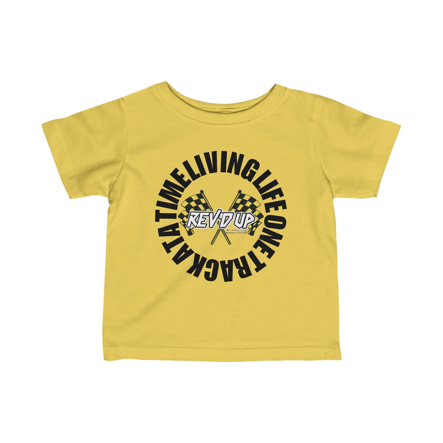 Living Life One Track At A Time Black Rev'd Up Clothing - Infant T-shirt
