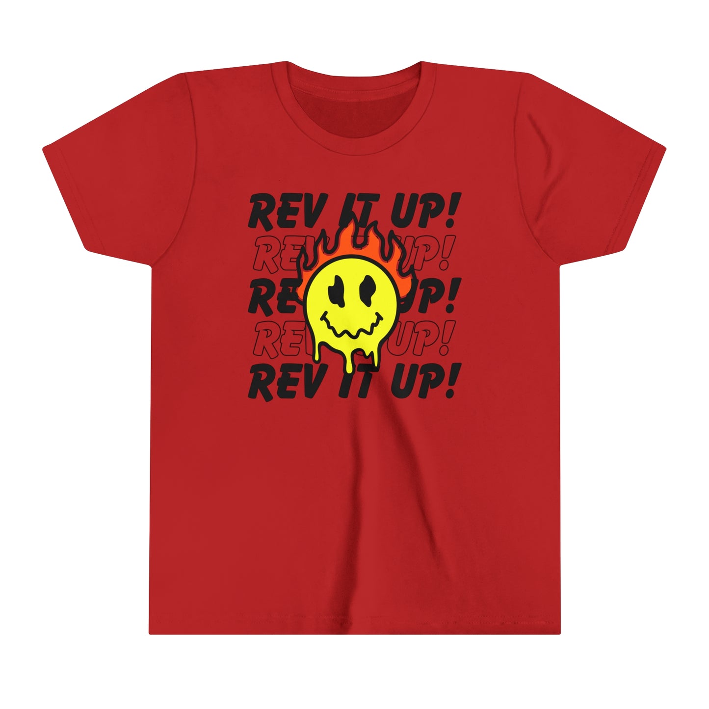 Rev It Up Flame Smiley -Youth T-Shirt