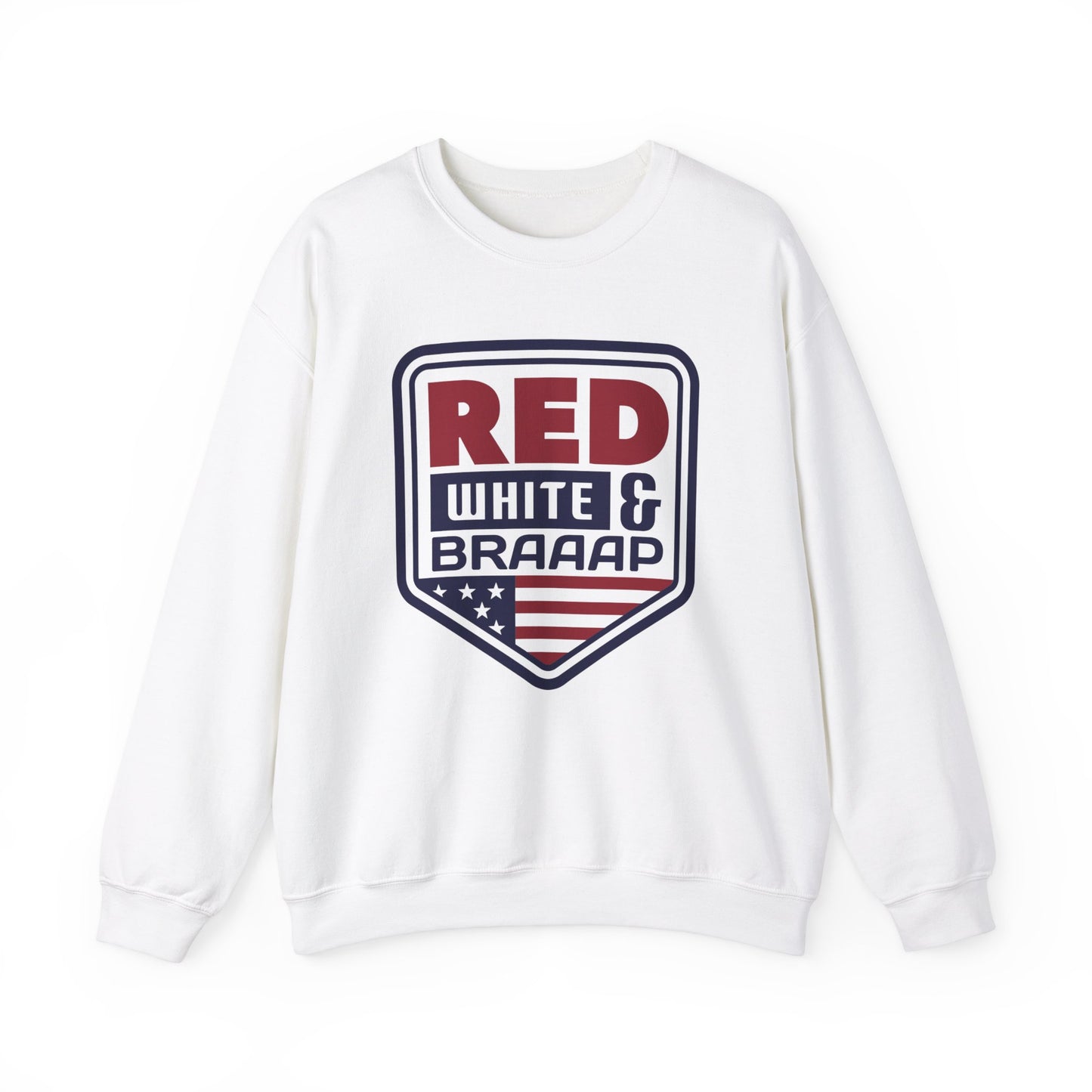 Red White and Braaap- Adult Crewneck Sweatshirt