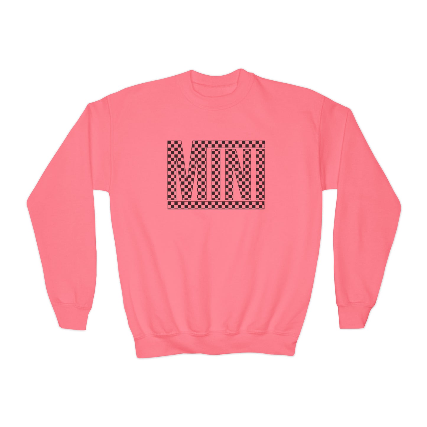 Checkered Mini-Youth Crewneck Sweatshirt