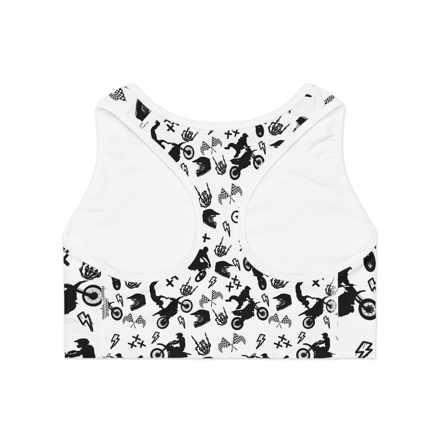 Sports Bra White Dirtbike