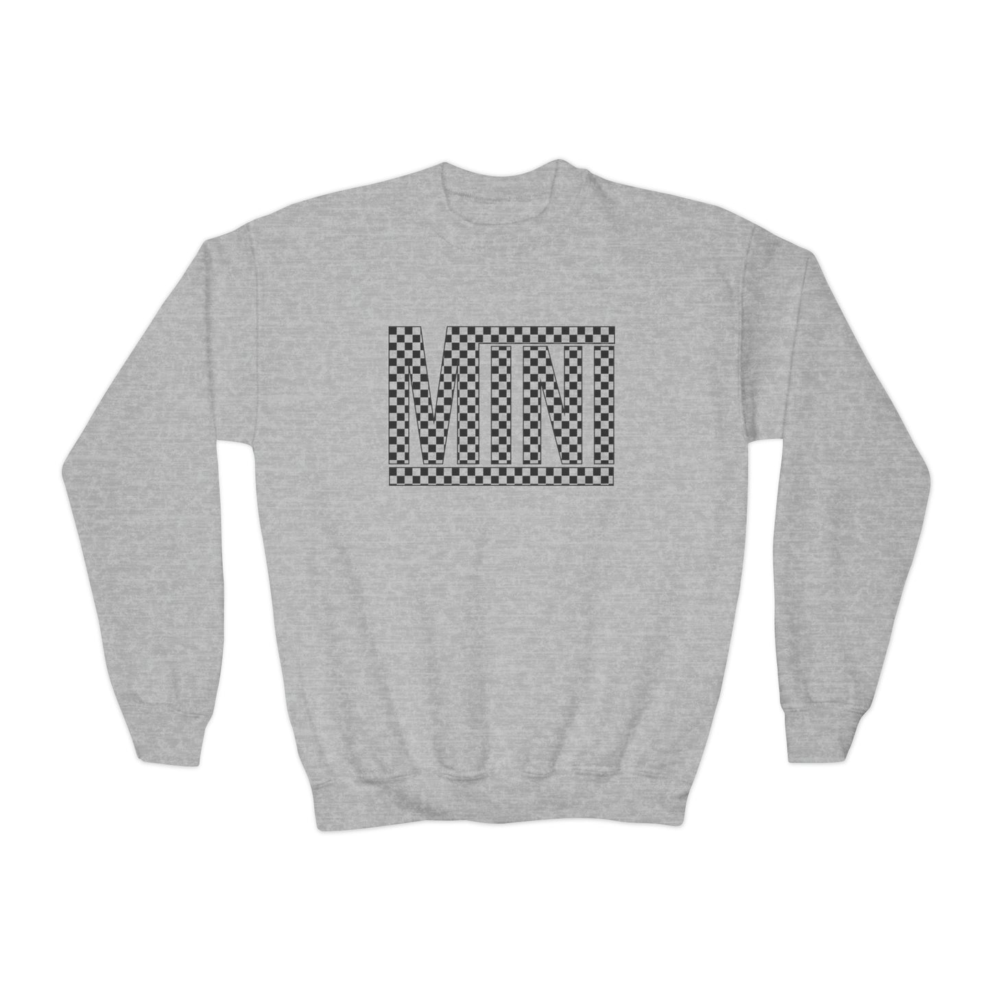Checkered Mini-Youth Crewneck Sweatshirt