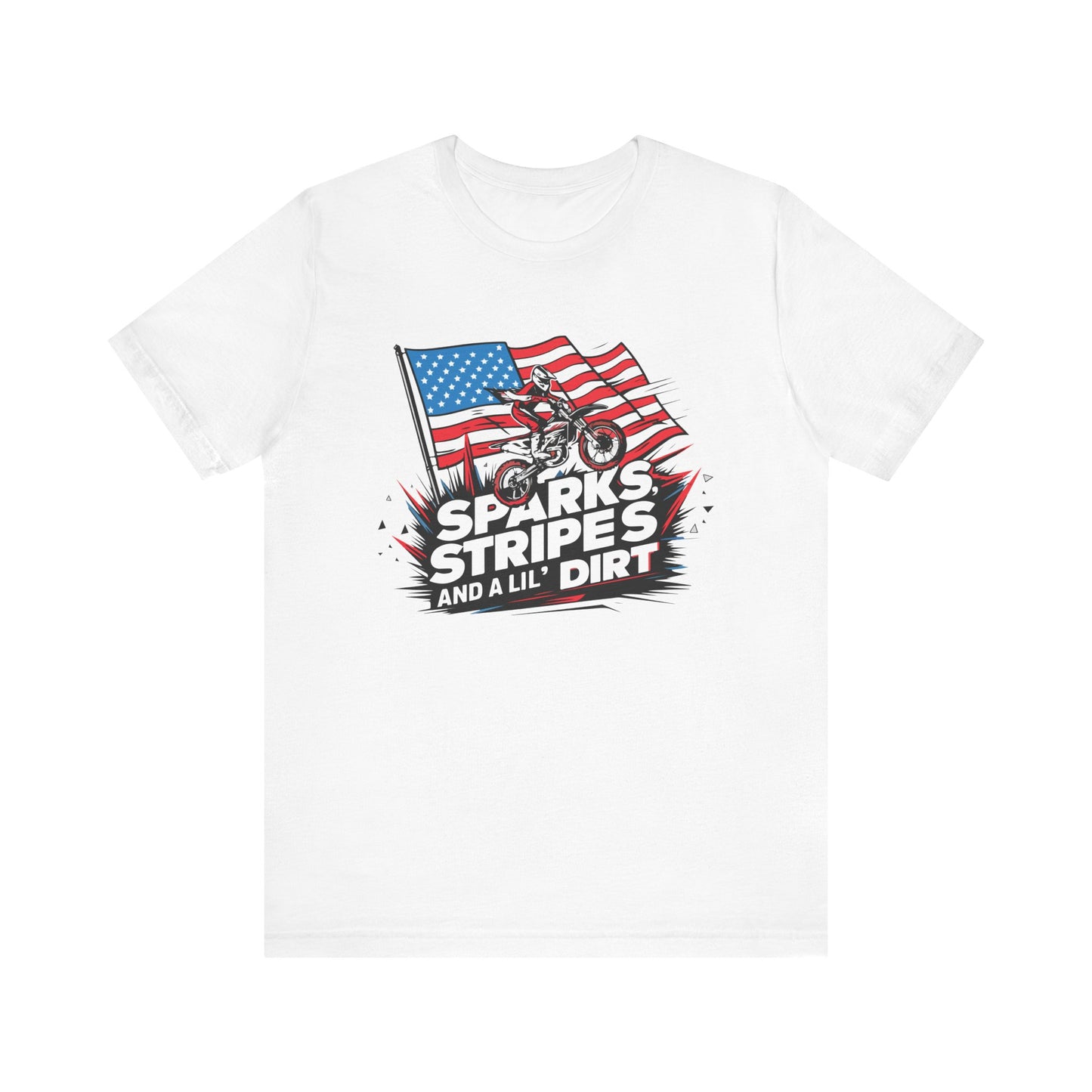 Sparks And Stripes- Adult T-Shirt