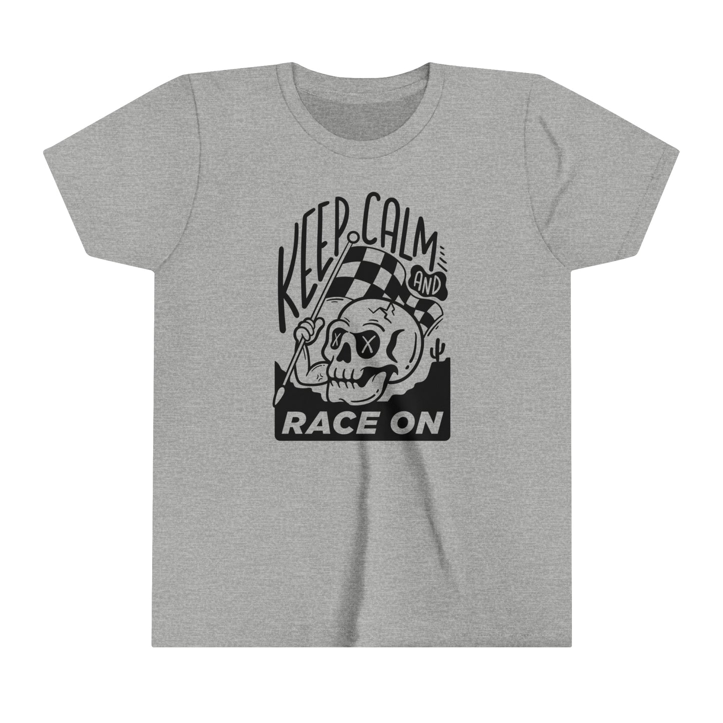 Keep Calm and Race On -Youth T-Shirt