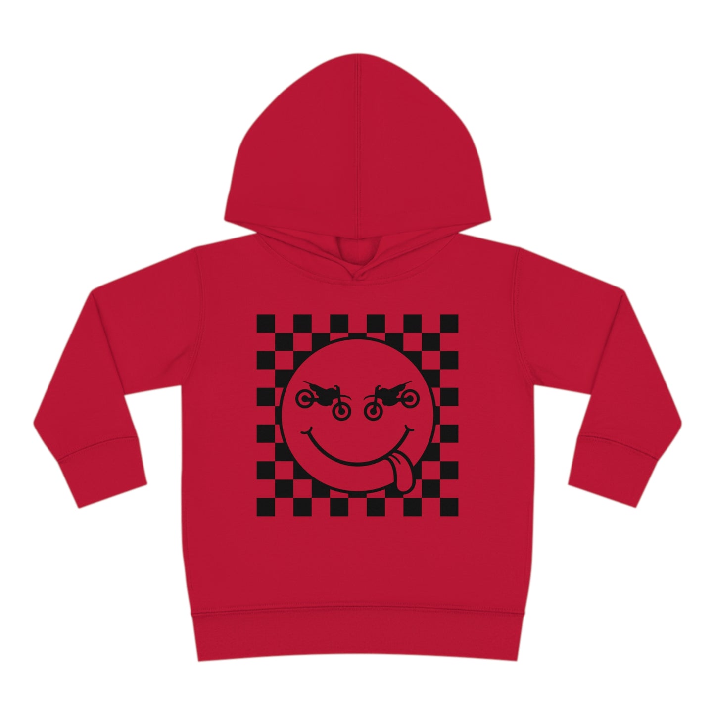 Race Flag Smile Face Toddler Hooded Sweatshirt