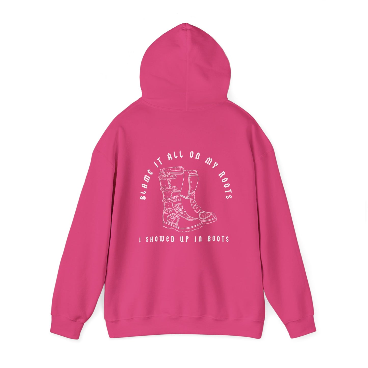 Blame It All On My Roots White Font- Adult Hooded Sweatshirt
