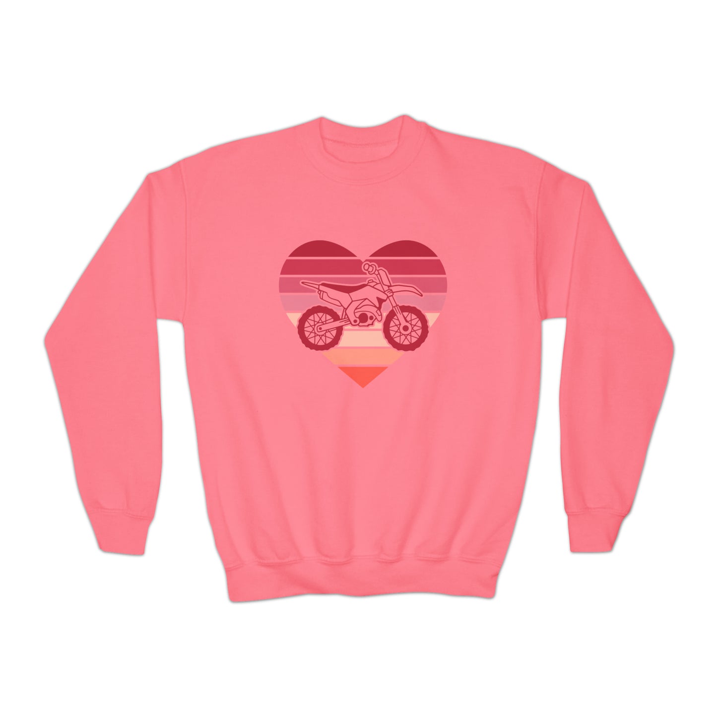 Heart Motorcycle - Youth Crew Sweatshirt