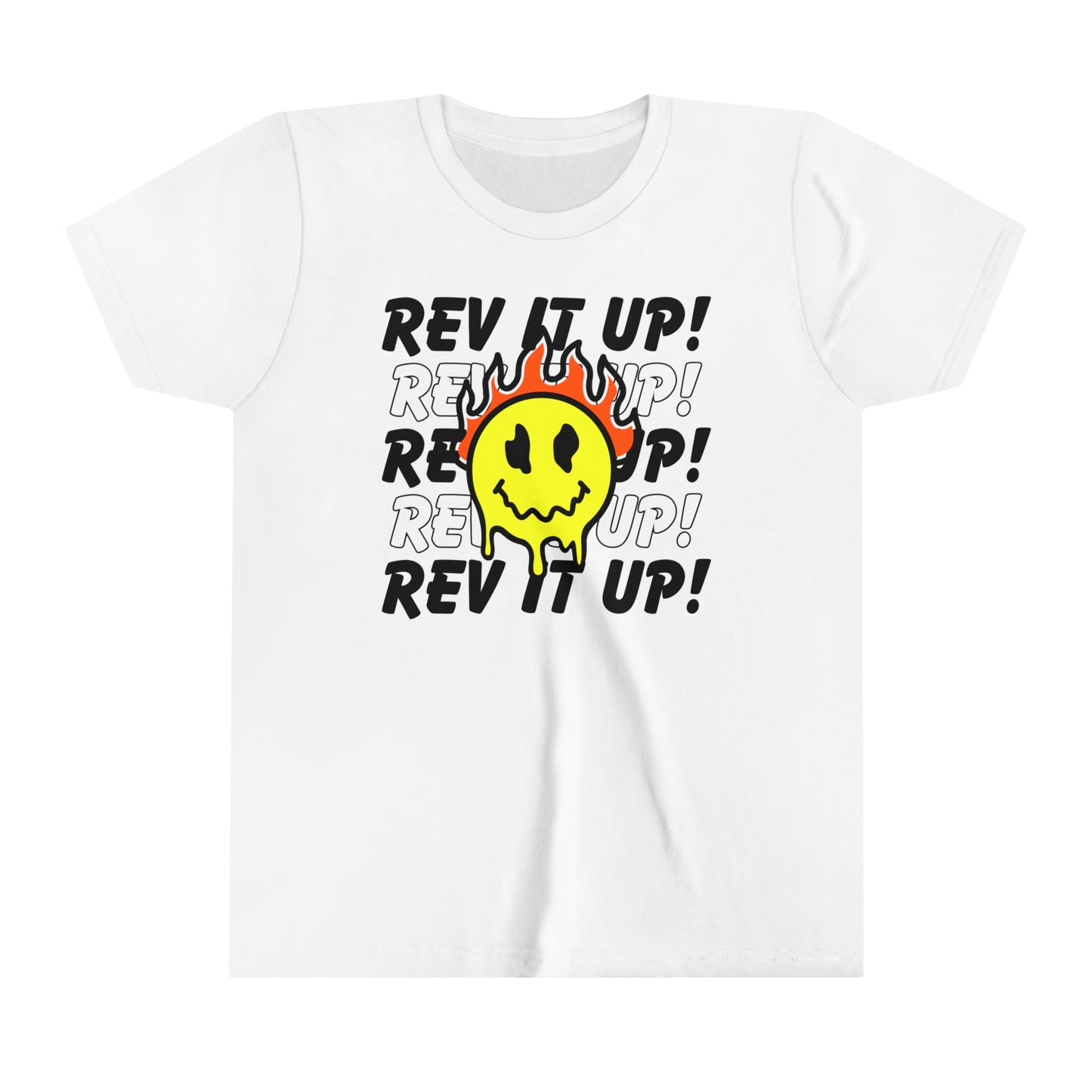 Rev It Up Flame Smiley -Youth T-Shirt