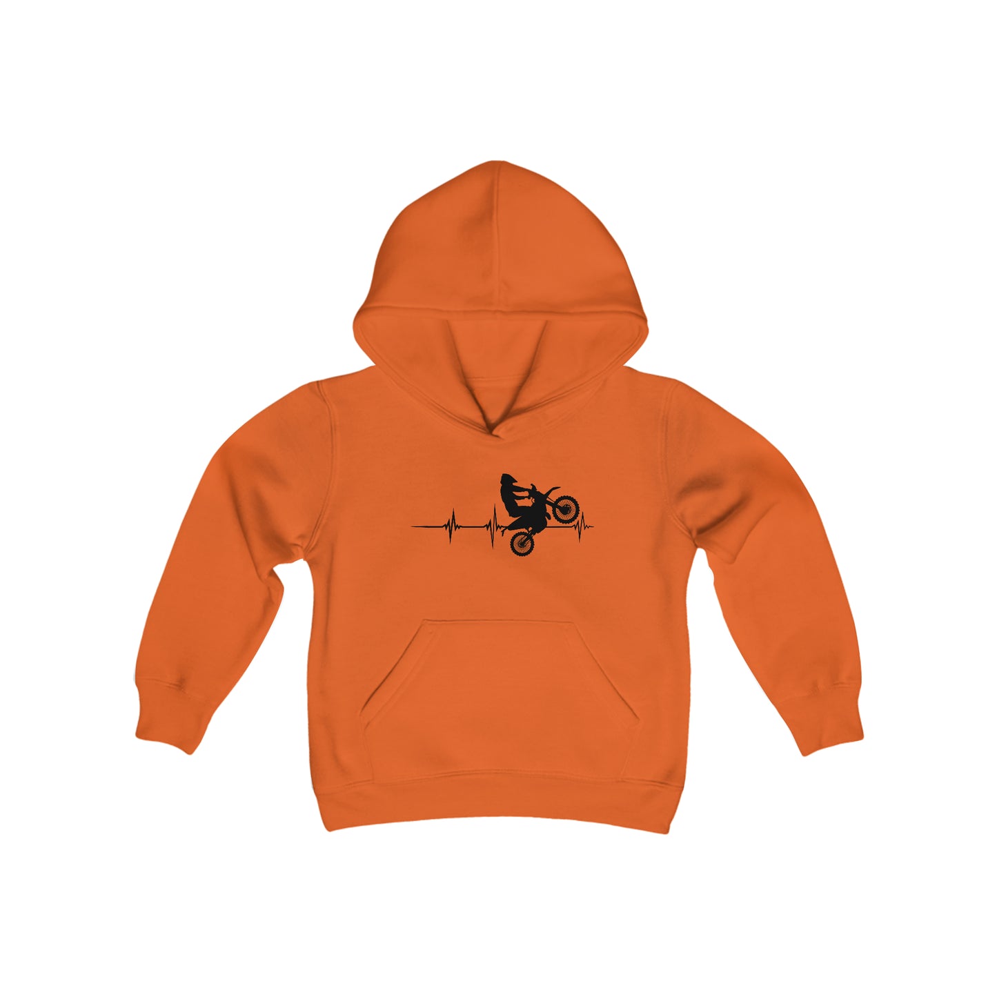 Heart Rate Moto- Youth Hooded Sweatshirt