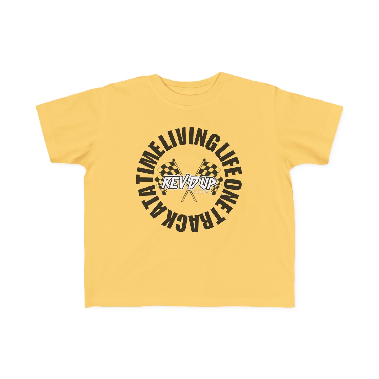 Living Life One Track At A Time Black Rev'd Up Clothing - Toddler's T-shirt
