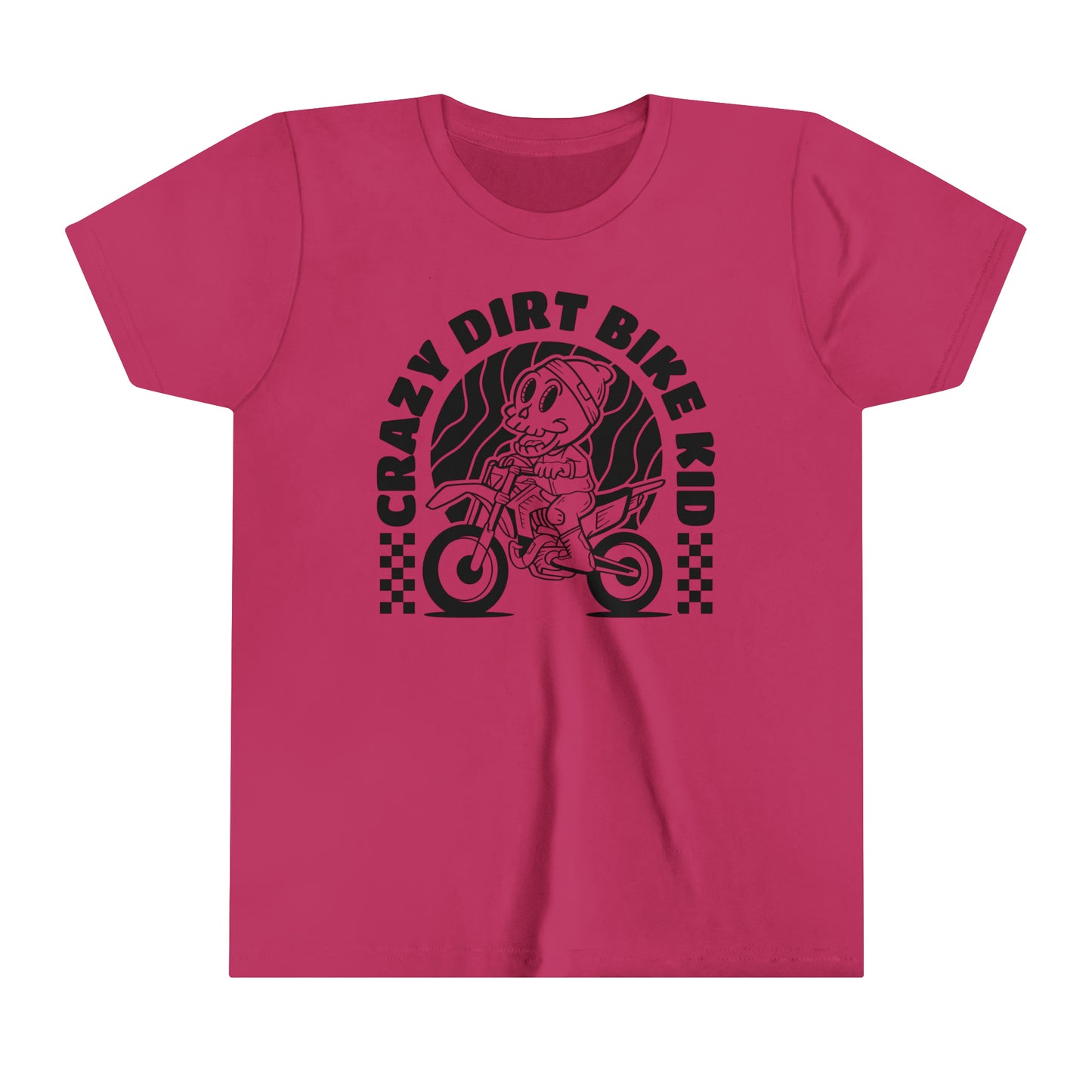 Crazy Dirt Bike Kid- Youth T-Shirt