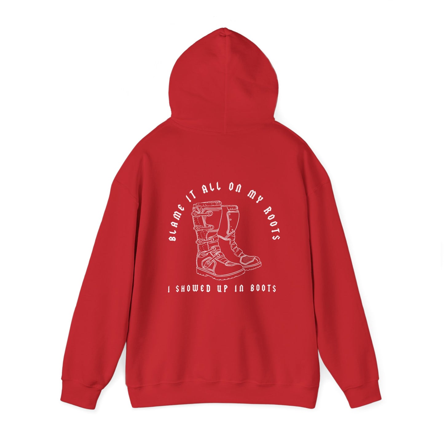 Blame It All On My Roots White Font- Adult Hooded Sweatshirt