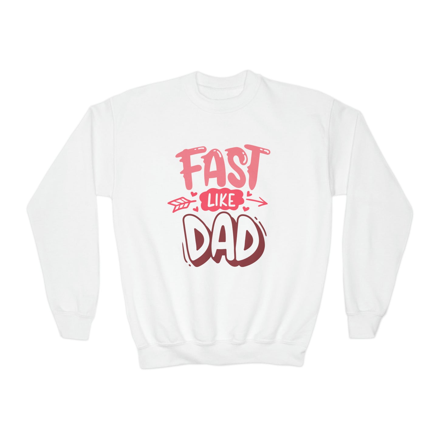 Fast Like Dad-Youth Crewneck Sweatshirt