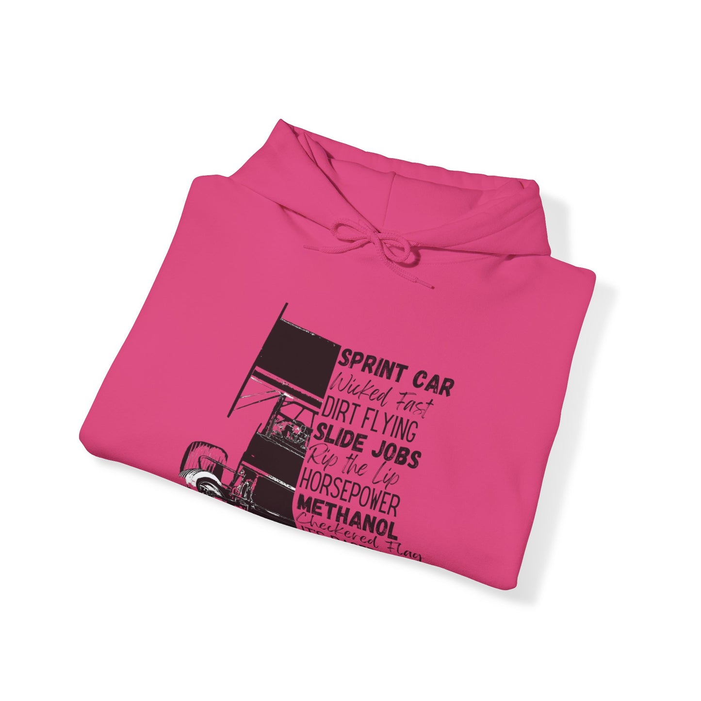 Race Day Sprint Car- Adult Hooded Sweatshirt