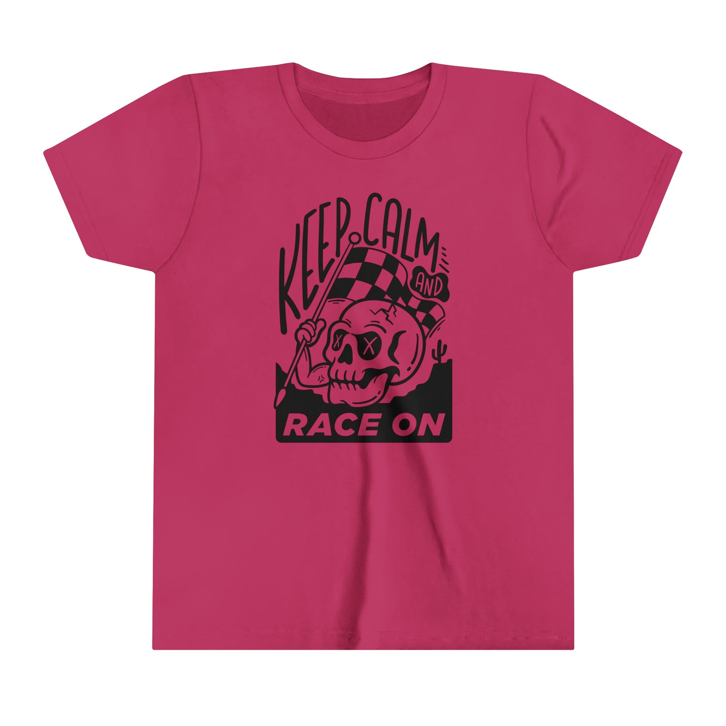 Keep Calm and Race On -Youth T-Shirt