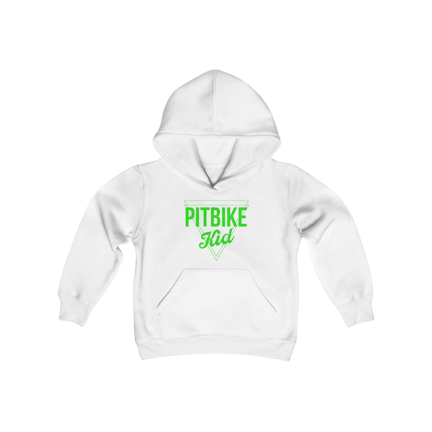 Pit Bike Kid Green -Youth Hooded Sweatshirt