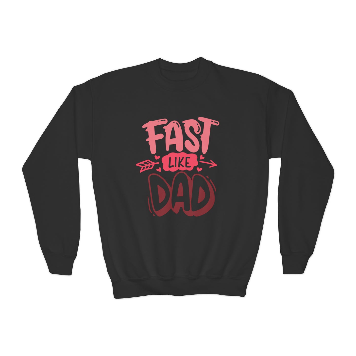 Fast Like Dad-Youth Crewneck Sweatshirt