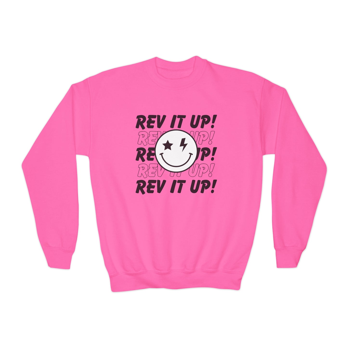 Rev It Up Smiley- Youth Sweatshirt