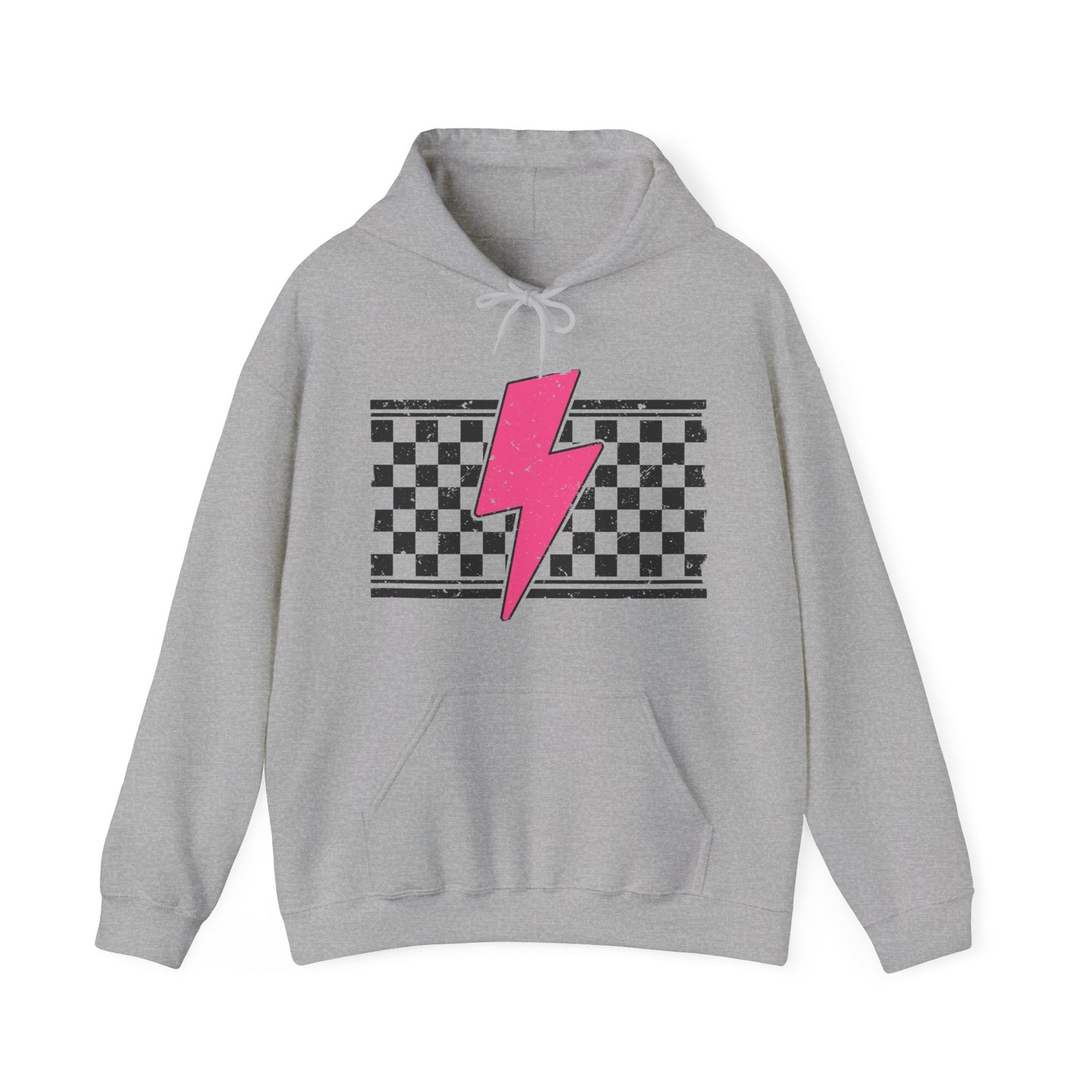 Pink Lightening Bolt- Adult Hooded Sweatshirt