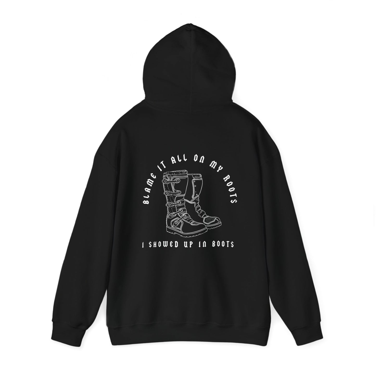 Blame It All On My Roots White Font- Adult Hooded Sweatshirt