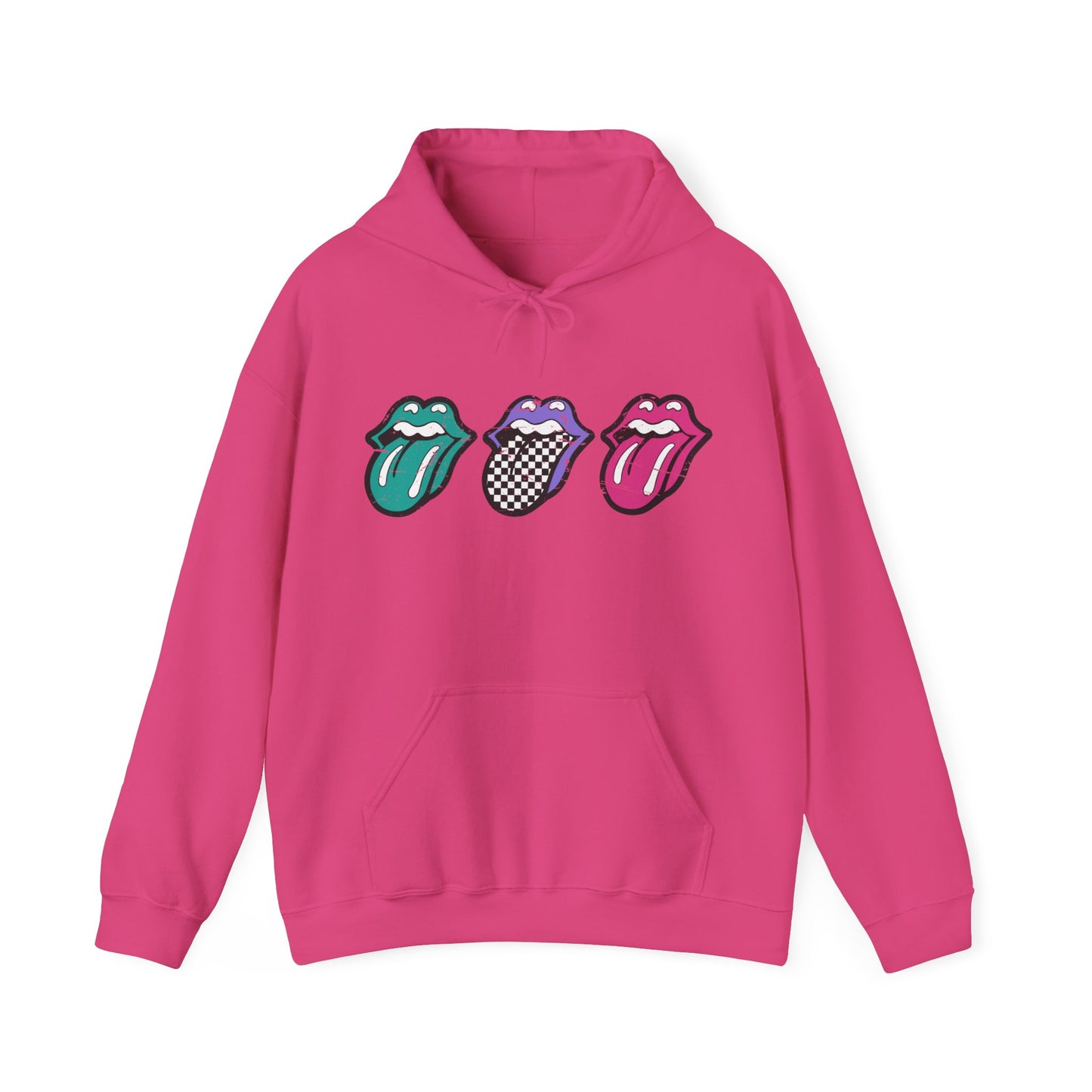 Checkered Tongue- Adult Hooded Sweatshirt