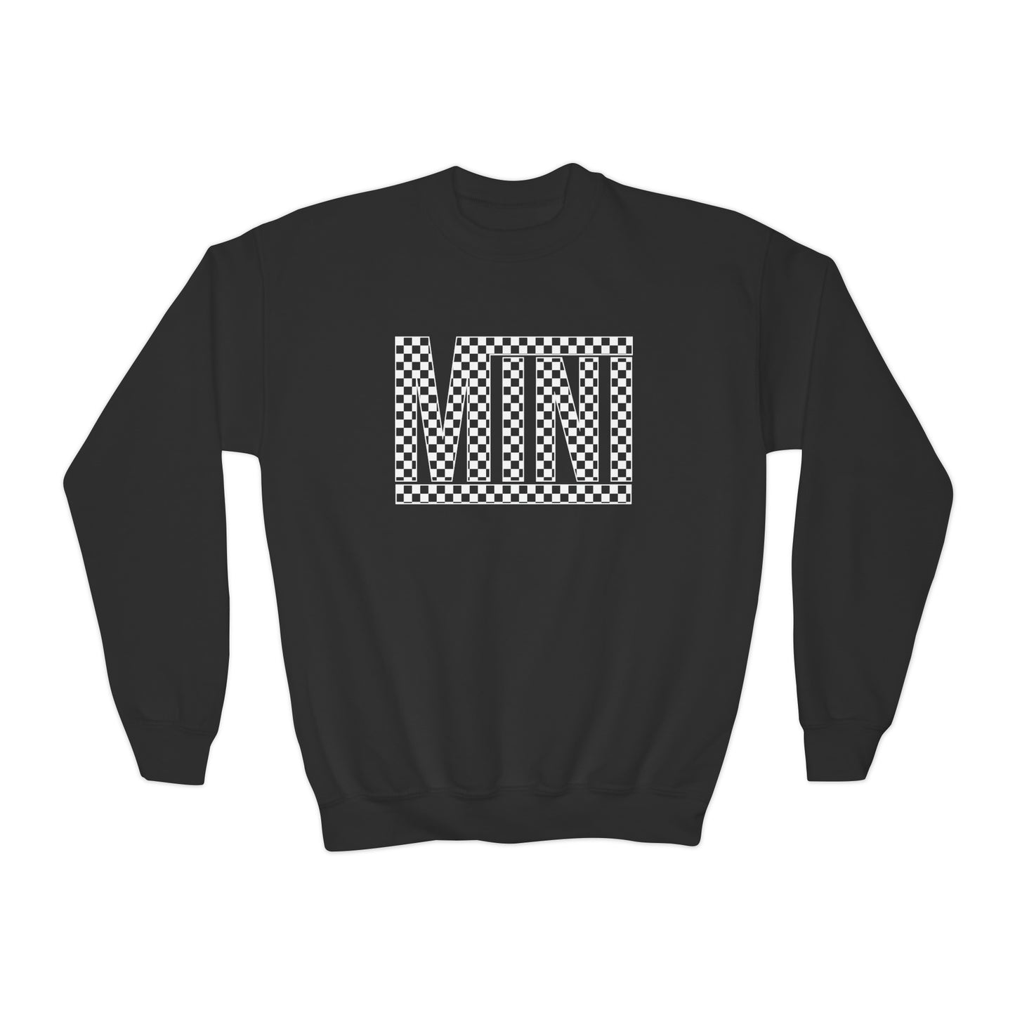 Checkered Mini-Youth Crewneck Sweatshirt