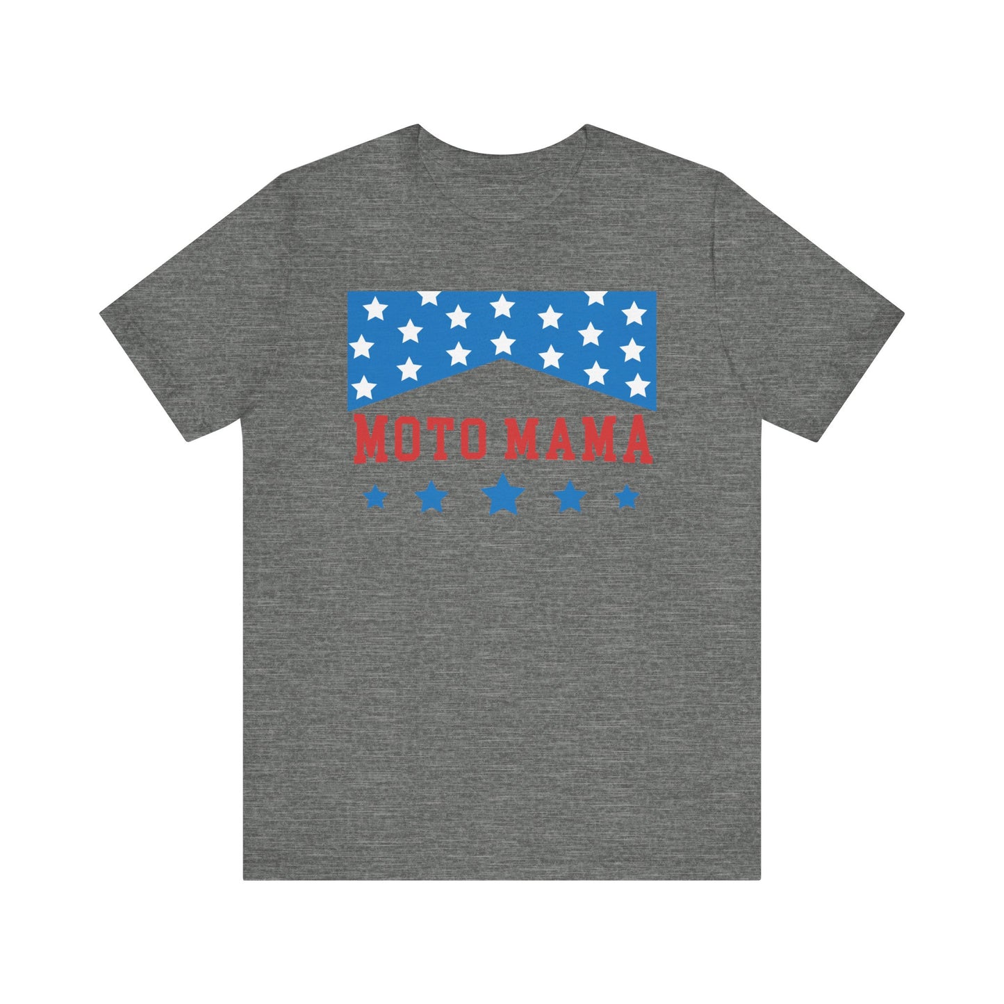 Red White And Blue Moto Mama- Adult T-Shirt