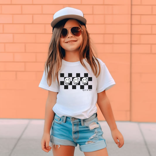 Checkered Smiley's- Youth T-Shirt