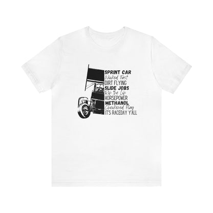Race Day Sprint Car- Adult T-Shirt