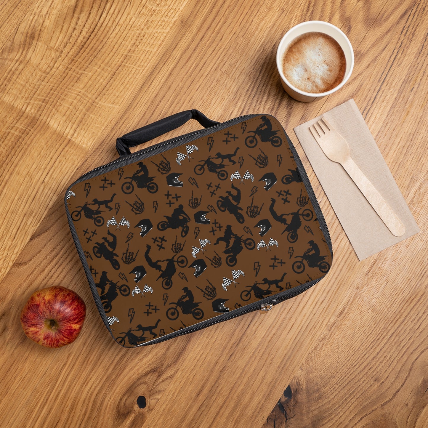 Moto Cross - Lunch Bag - Brown