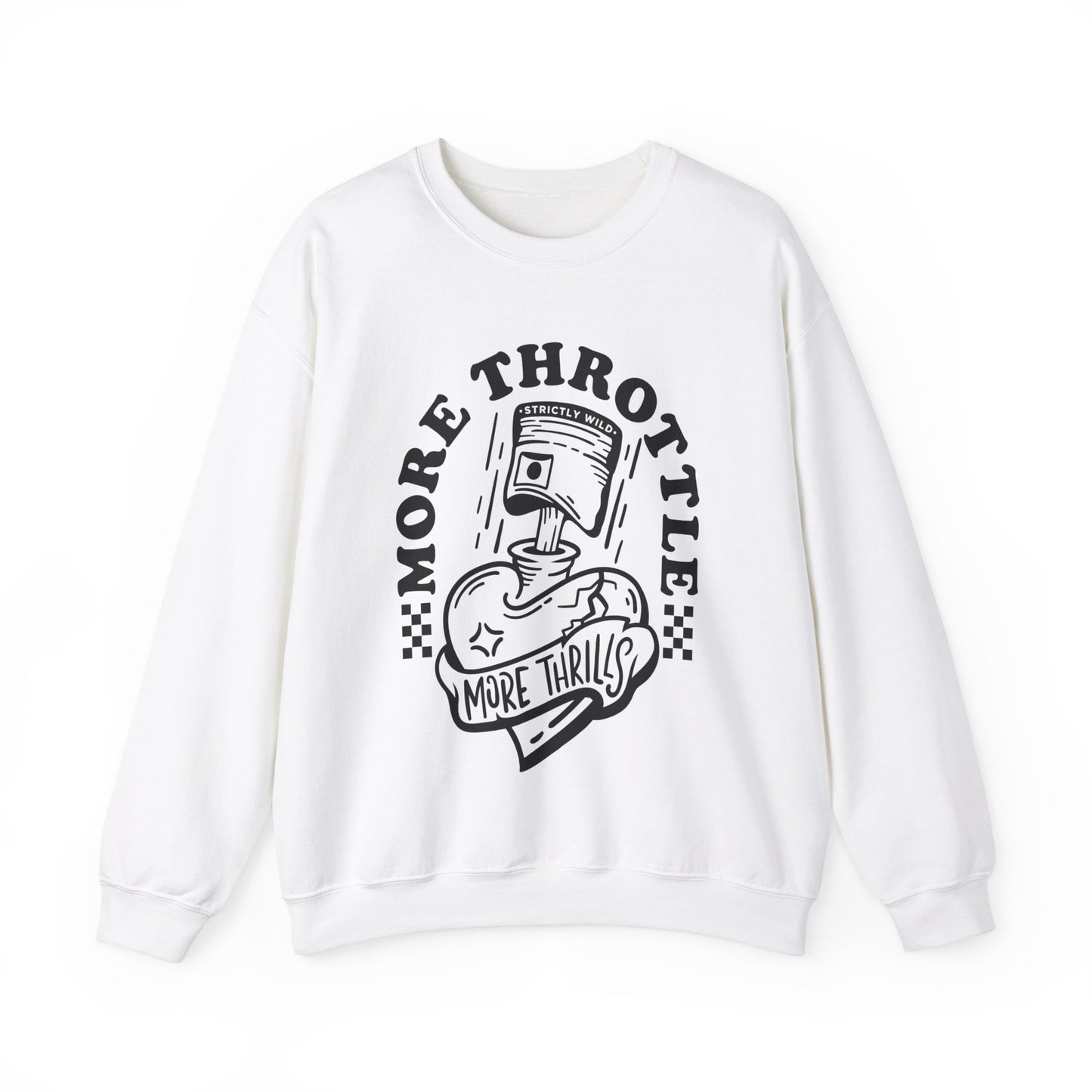 More Throttle More Thrills- Adult Crewneck Sweatshirt