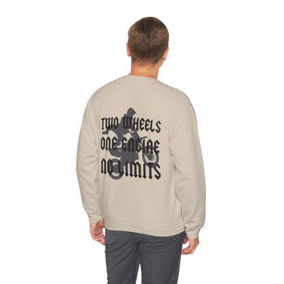 Two Wheels No Limits- Adult Crewneck Sweatshirt