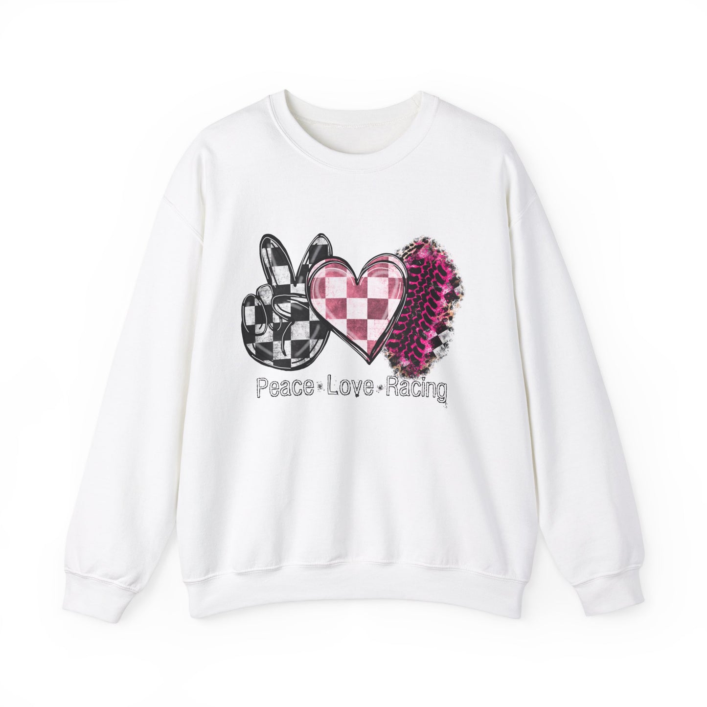 Peace Love Racing- Adult Crewneck Sweatshirt