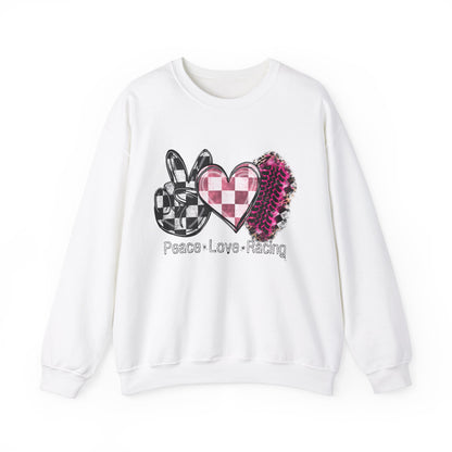 Peace Love Racing- Adult Crewneck Sweatshirt