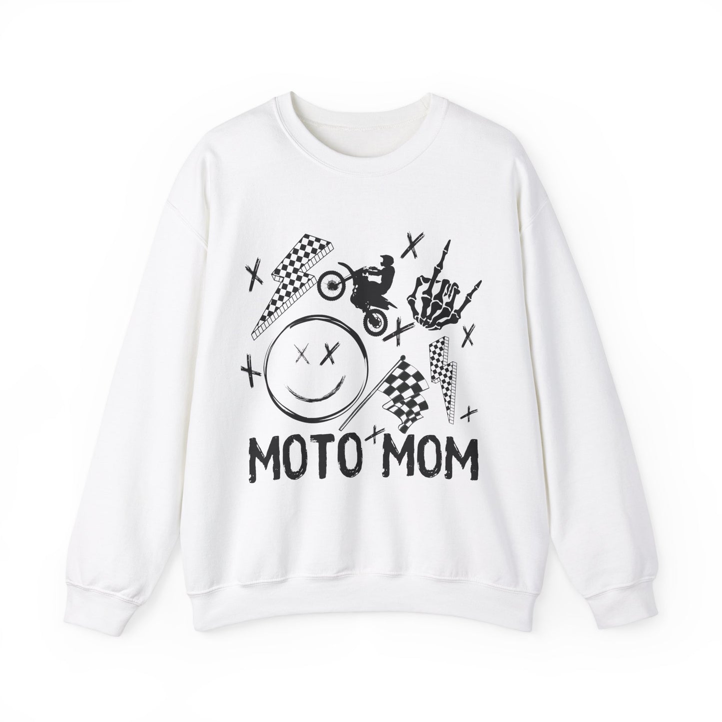 Moto Mom Collage- Adult Crewneck Sweatshirt