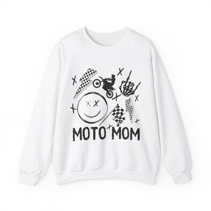 Moto Mom Collage- Adult Crewneck Sweatshirt