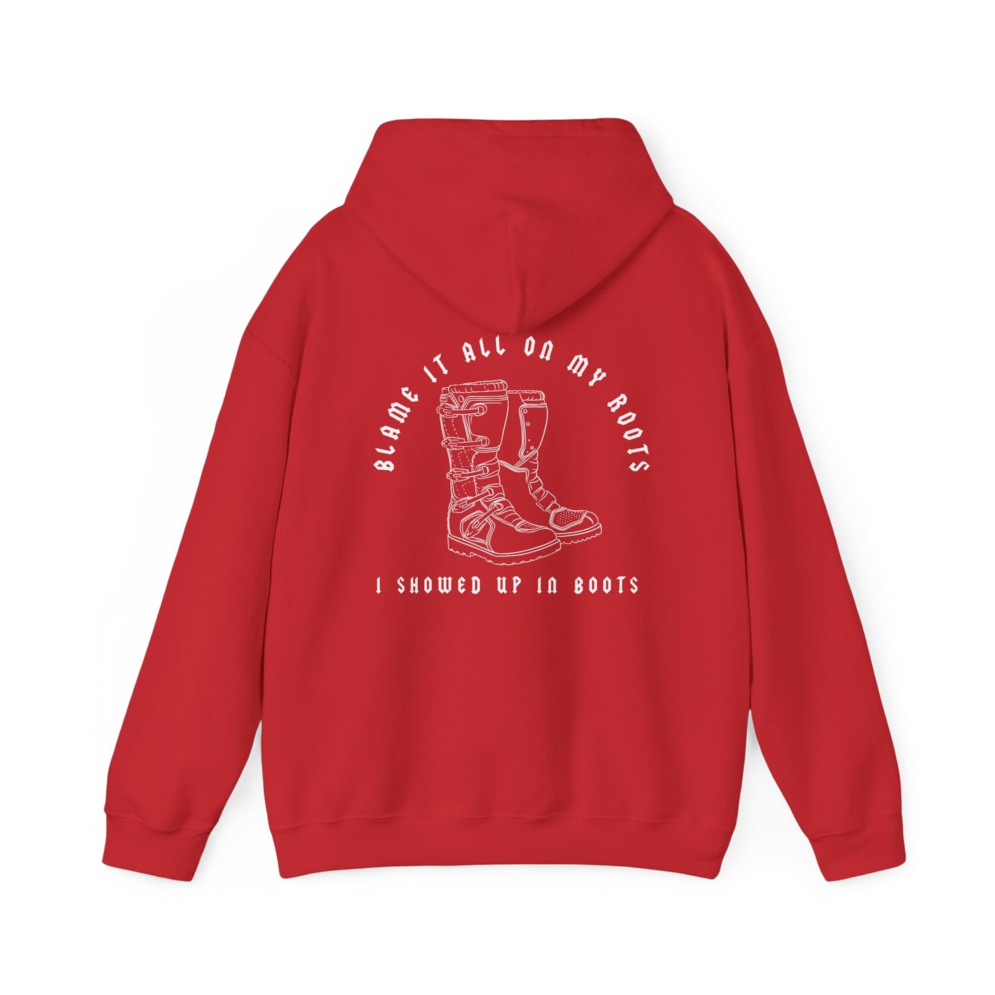 Blame It All On My Roots White Font- Adult Hooded Sweatshirt