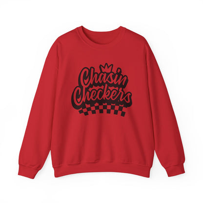 Chasin Checkers- Adult Crew Sweatshirt