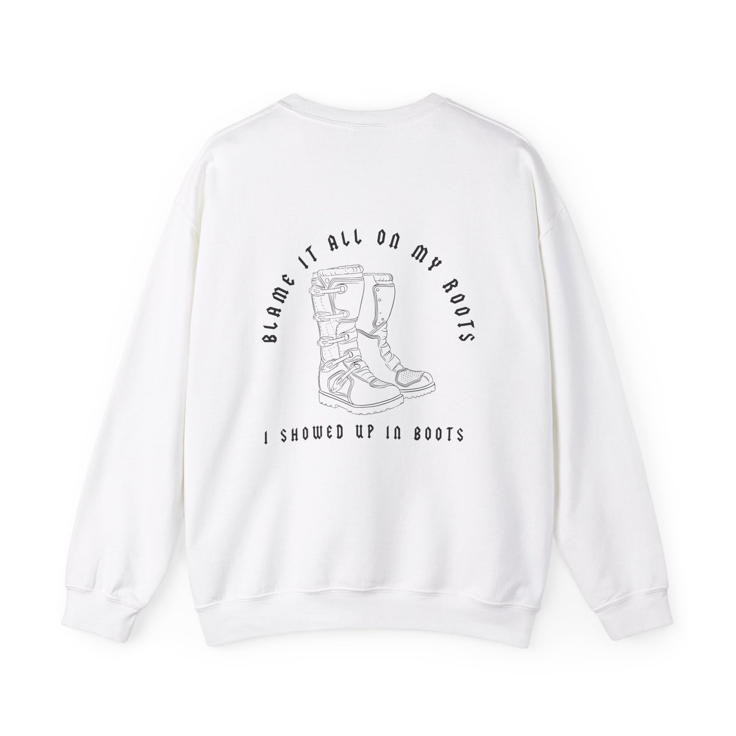 Blame It All On My Roots Black Font- Adult Crewneck Sweatshirt