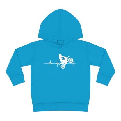 Heart Rate Moto- Toddler Hooded Sweatshirt