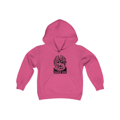 Keep Calm and Race On - Hooded Sweatshirt
