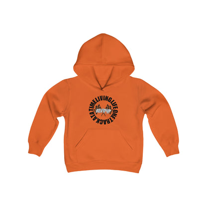 Living Life One Track At A Time Black Rev'd Up Clothing - Youth Hooded Sweatshirt