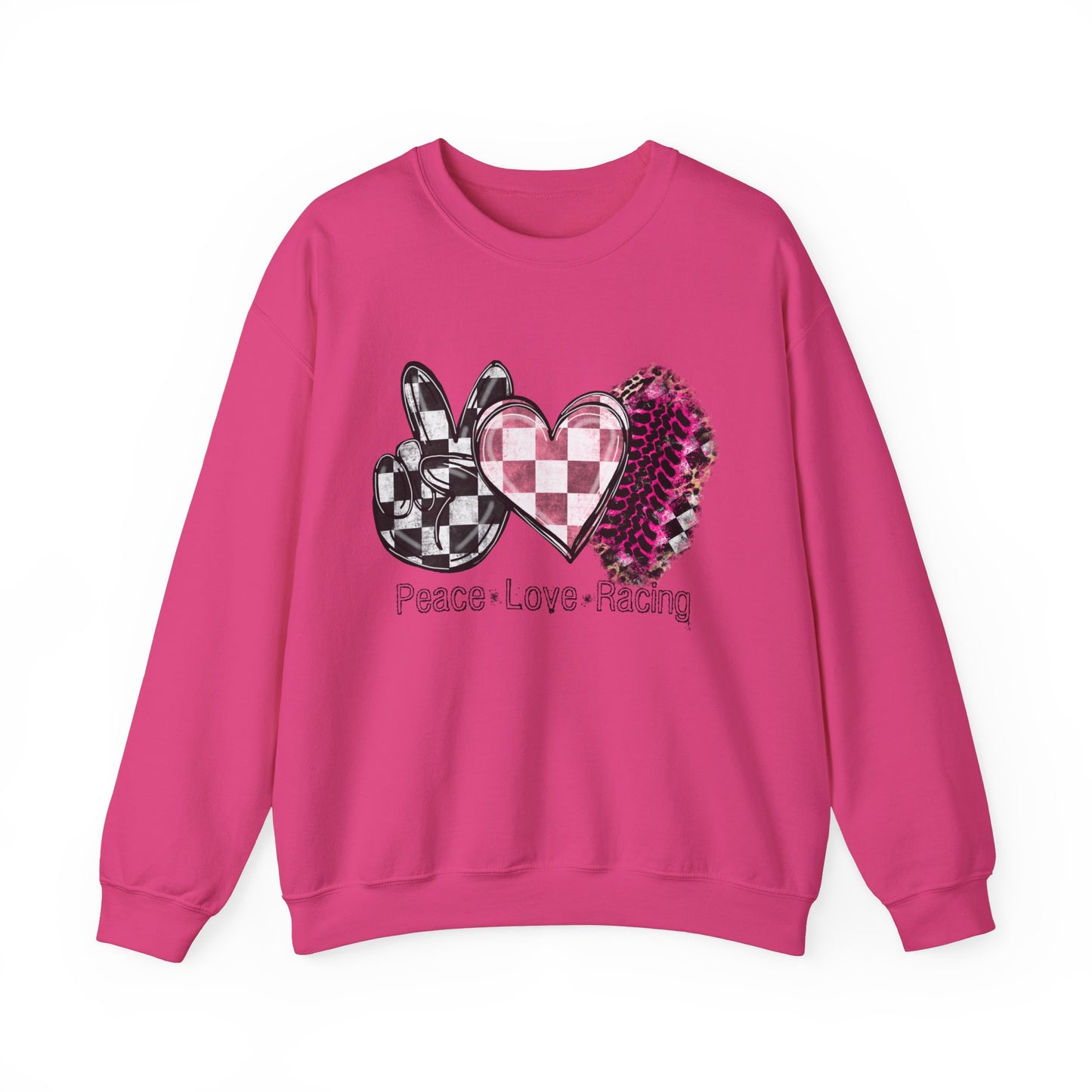 Peace Love Racing- Adult Crewneck Sweatshirt