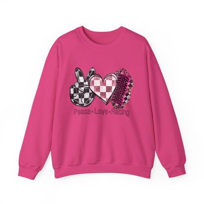 Peace Love Racing- Adult Crewneck Sweatshirt