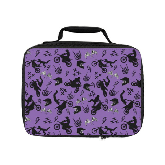 Moto Cross - Lunch Bag - Light Purple