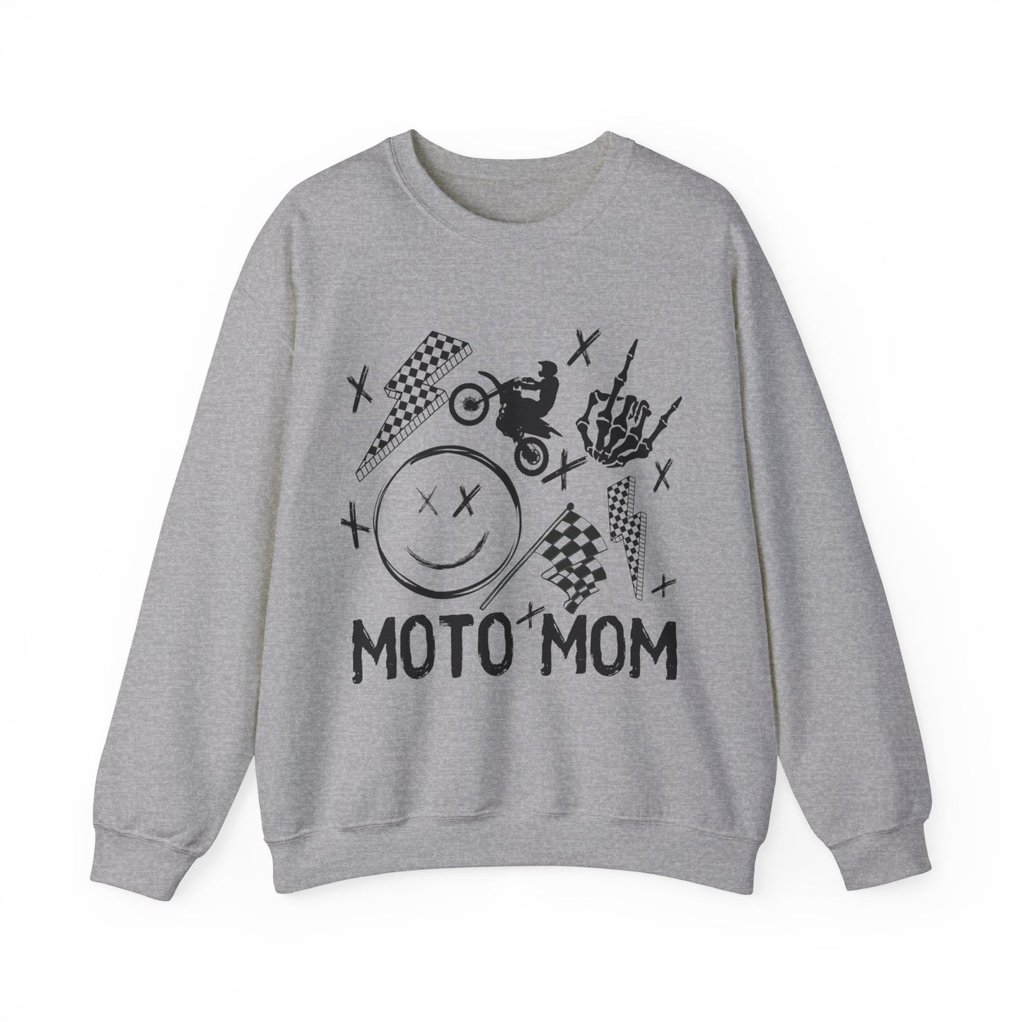 Moto Mom Collage- Adult Crewneck Sweatshirt