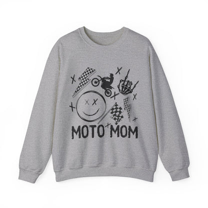 Moto Mom Collage- Adult Crewneck Sweatshirt