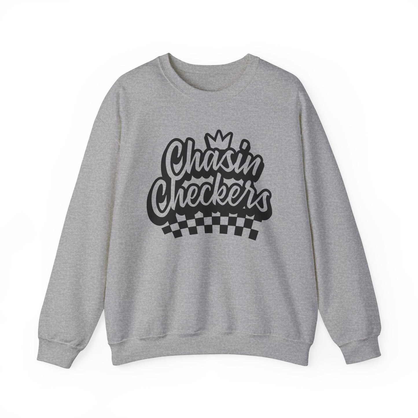 Chasin Checkers- Adult Crew Sweatshirt