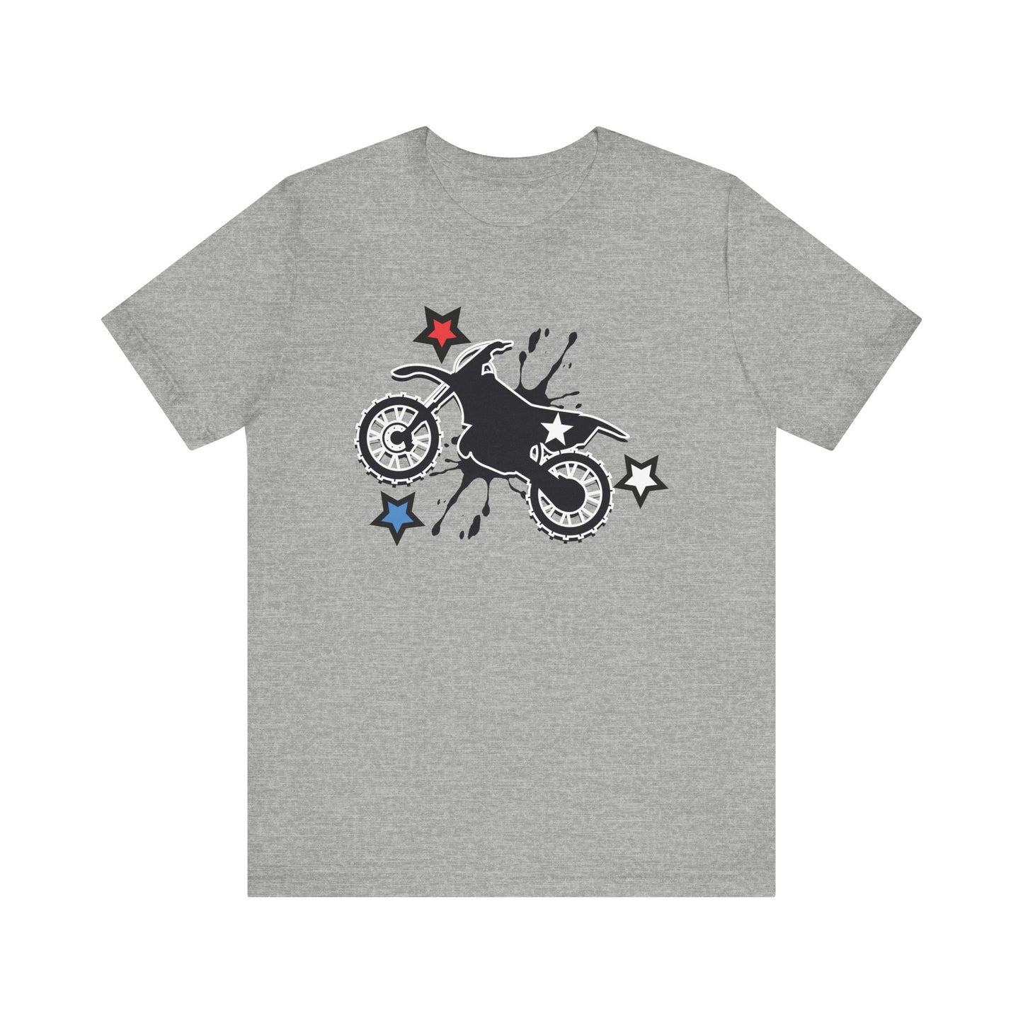 Red White And Blue Dirtbike- Adult T-Shirt